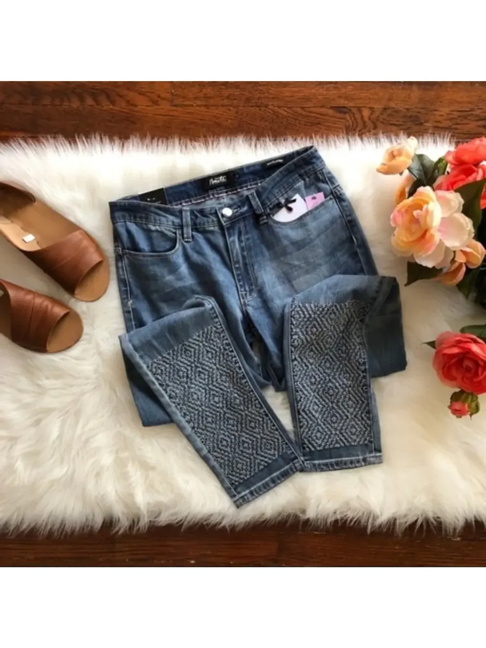 Nanette Lepore Nolita Skinny Embroidered Jeans NWT